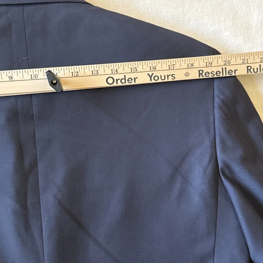 BROOKS BROTHERS Country Club Navy Gold Button Blazer 42L Loro Piana Super 120s
